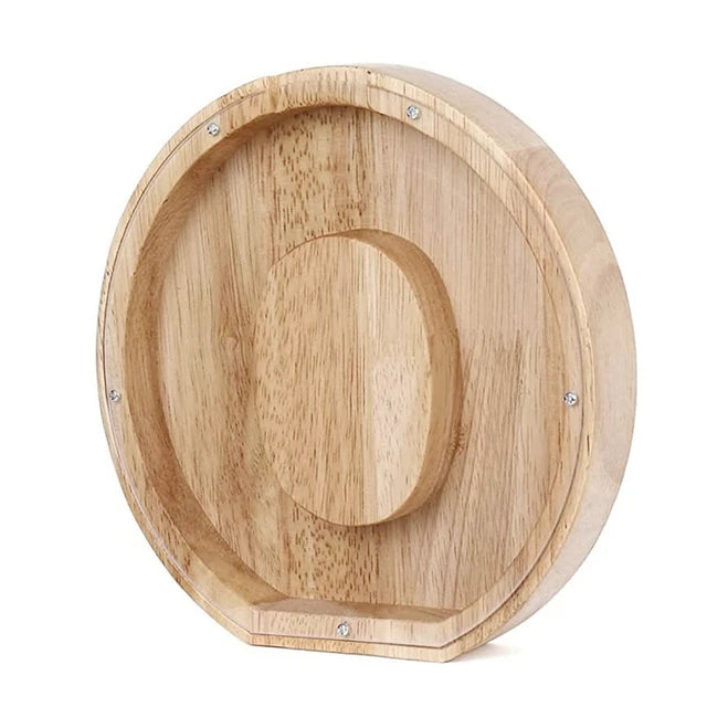 Letter-Saving Wooden Piggy Bank