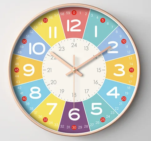 Kids Educational Wall Clock 