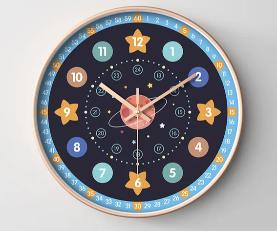 Kids Educational Wall Clock 