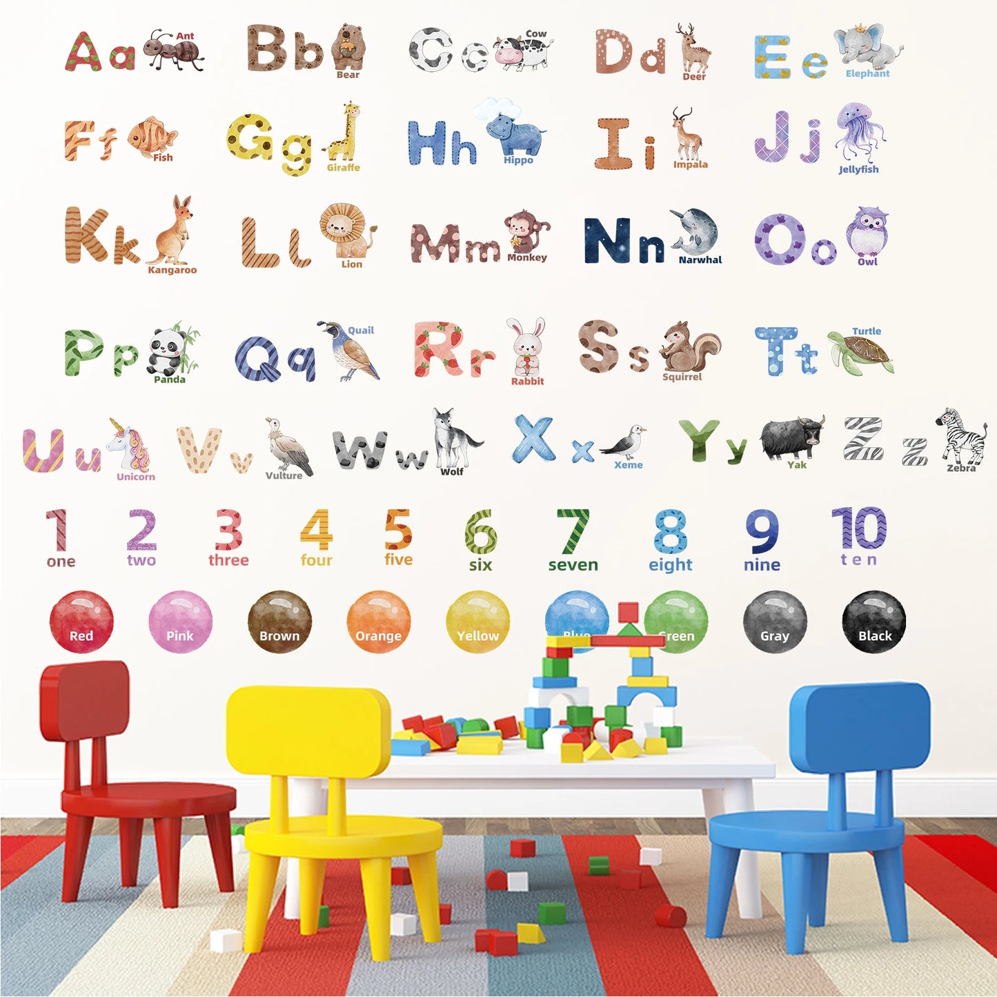 Alphabet Animals Wall Decal