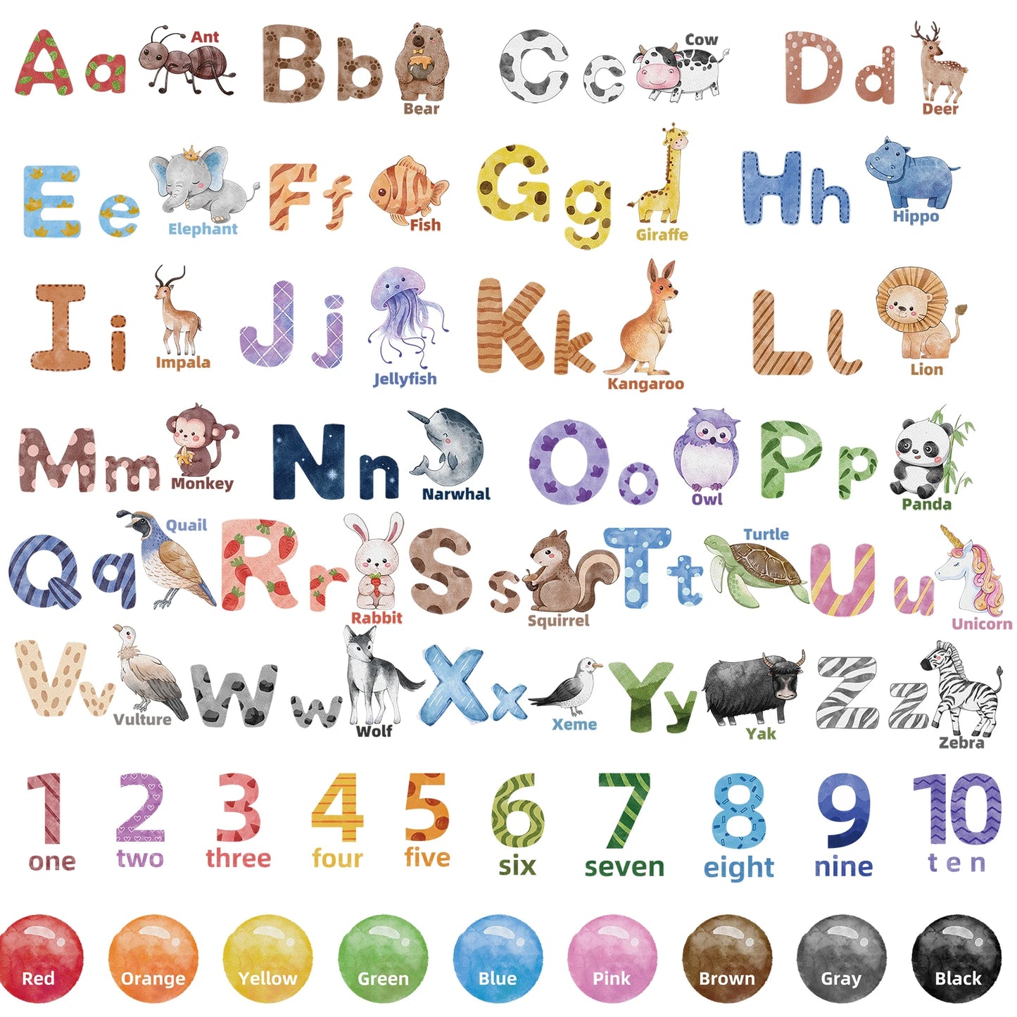 Alphabet Animals Wall Decal