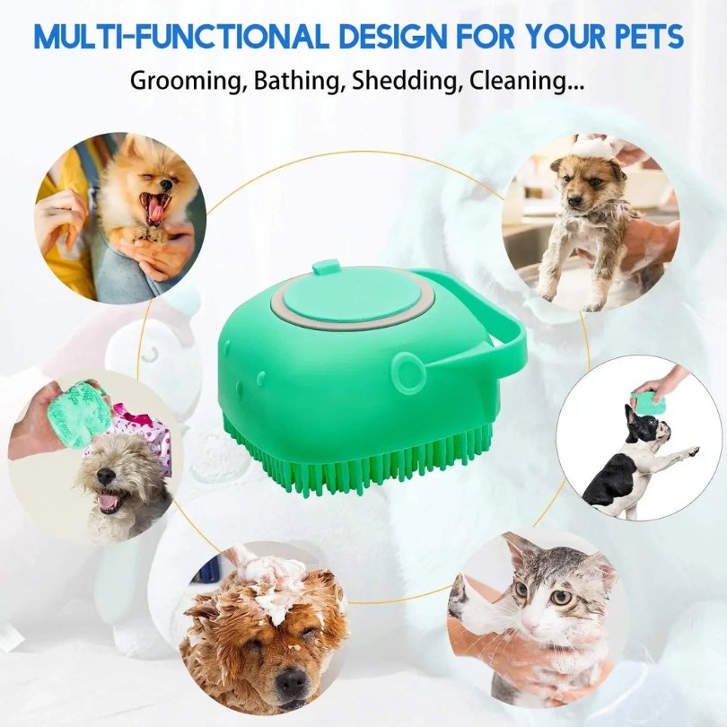 2 in 1 Shampoo Dispenser and Massage Pet Grooming Comb - Gift Ideas 4 You