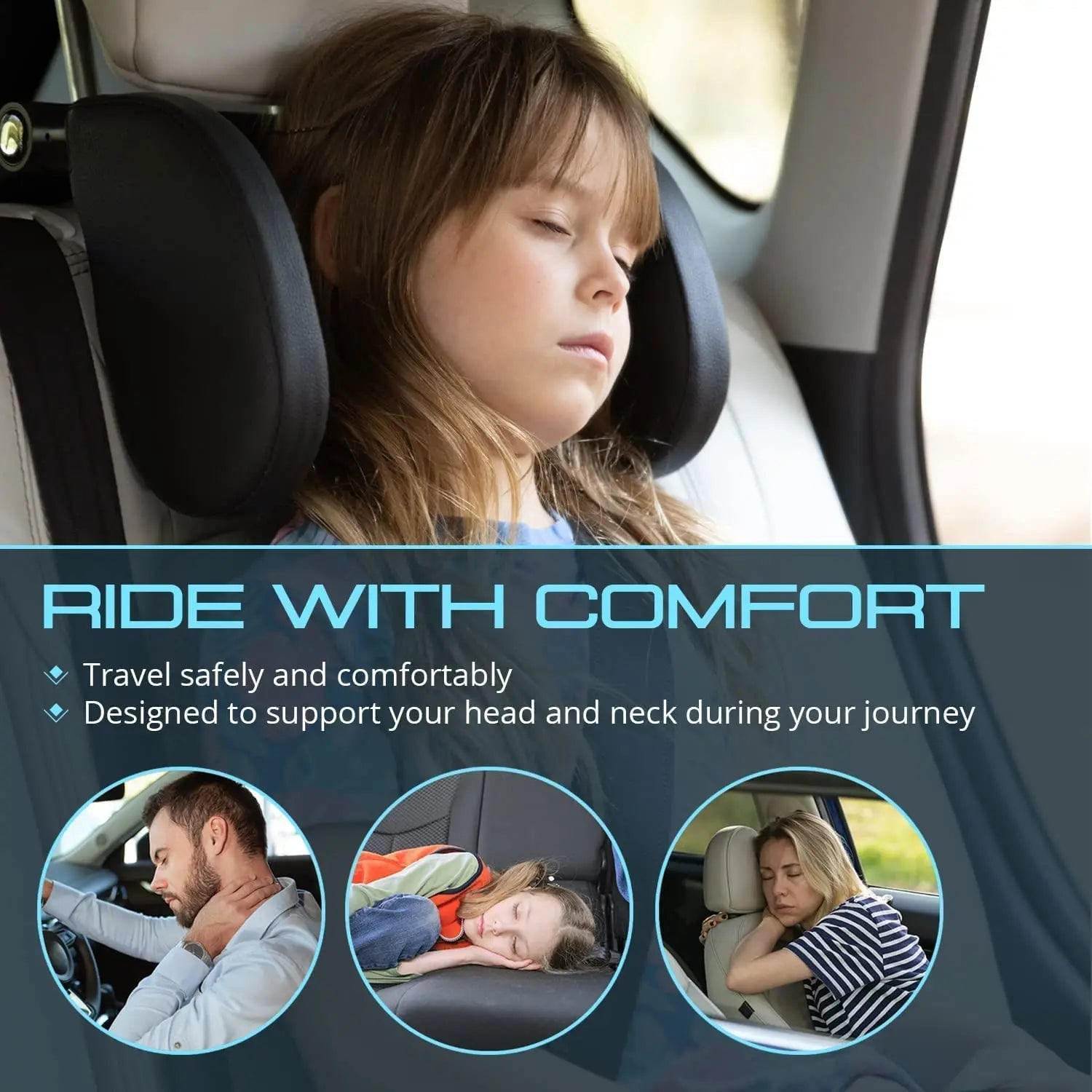 Adjustable Car Seat Headrest Pillow - Gift Ideas 4 You