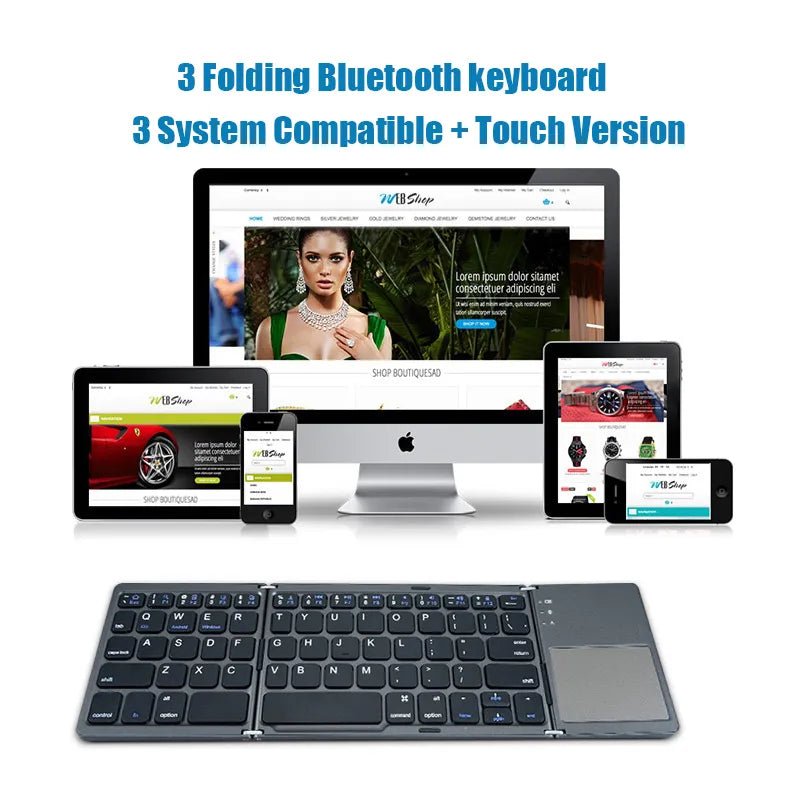 Bluetooth Wireless Folding Keyboard - Gift Ideas 4 You