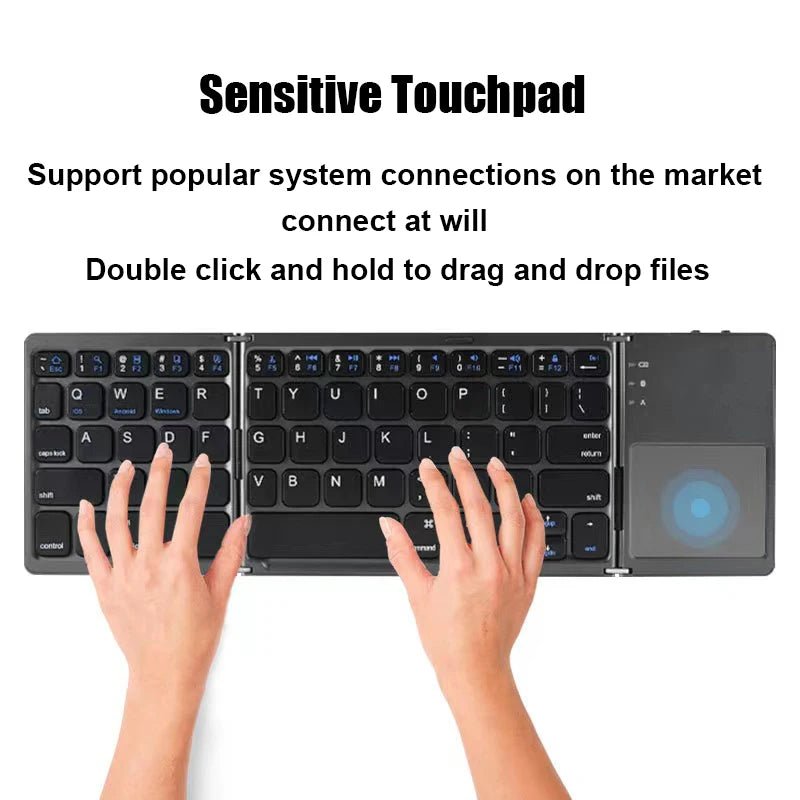 Bluetooth Wireless Folding Keyboard - Gift Ideas 4 You