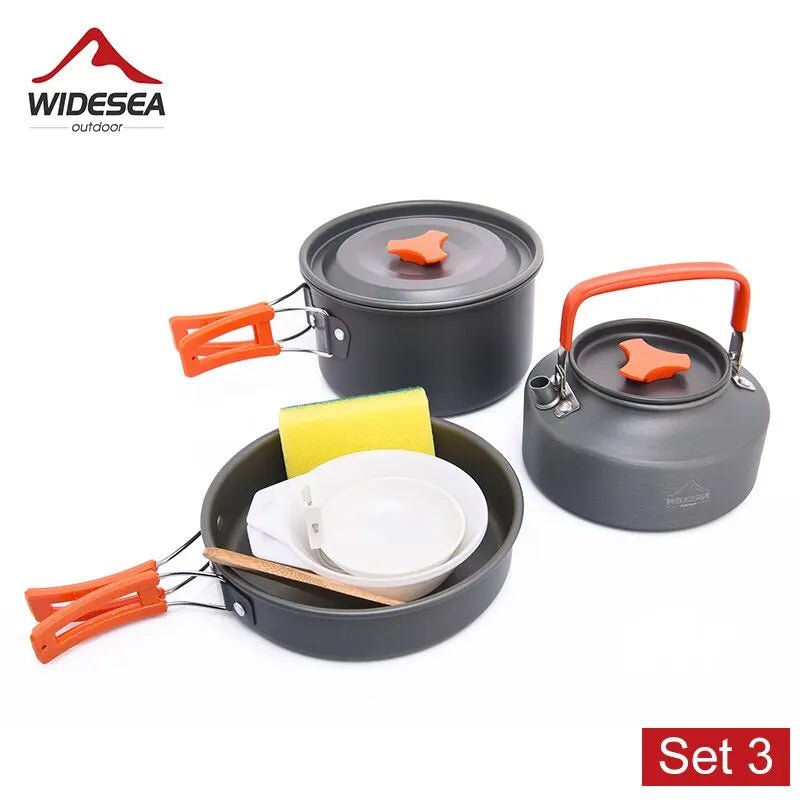 Camping Cookware Pot Set with Kettle - Gift Ideas 4 You