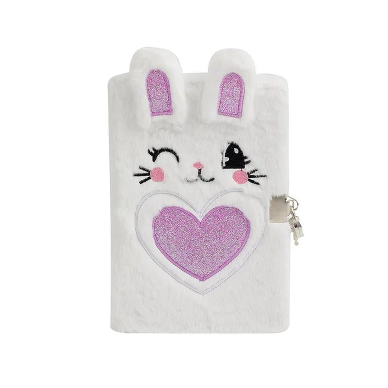 Children's Plush Bunny Notebook with Lock - Gift Ideas 4 You