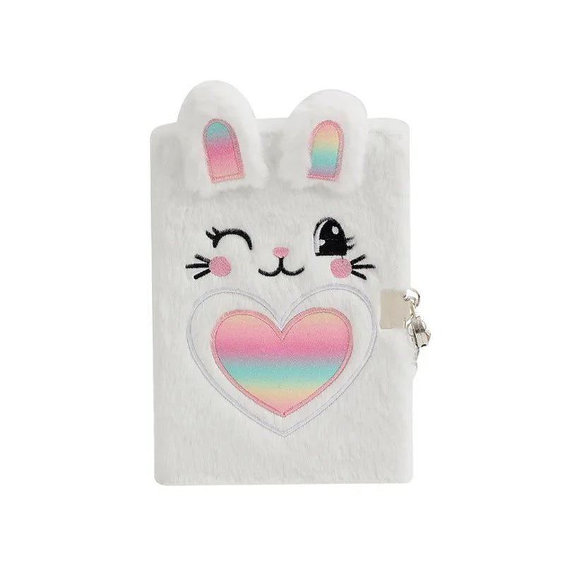 Children's Plush Bunny Notebook with Lock - Gift Ideas 4 You