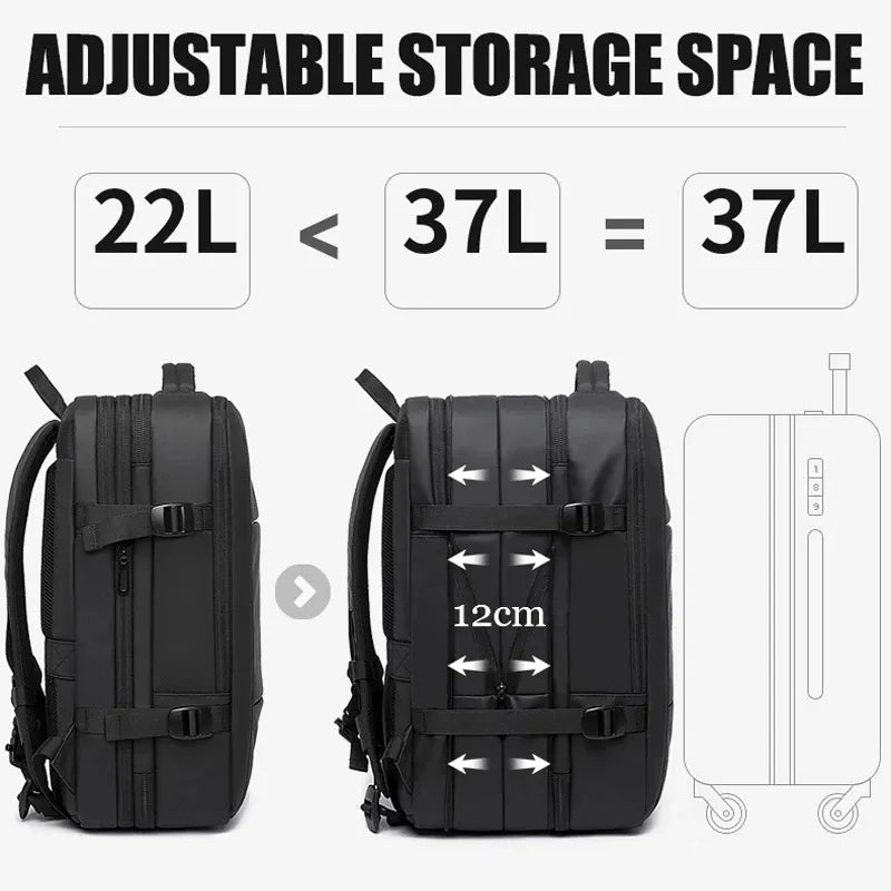 Expandable Large Capacity Travel Backpack - Gift Ideas 4 You