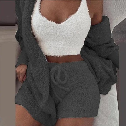 Fluffy 3 Piece Loungewear Set - Gift Ideas 4 You