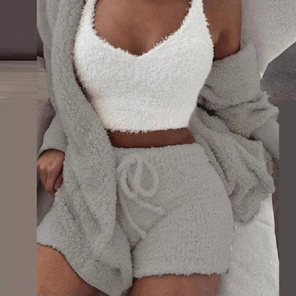 Fluffy 3 Piece Loungewear Set - Gift Ideas 4 You