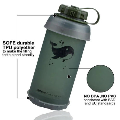 Outdoor Collapsible Water Bottle 750ML - Gift Ideas 4 You