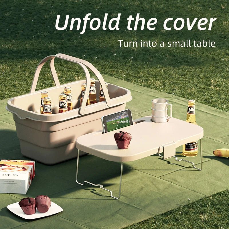 Outdoor Folding Storage Box with In-Built Table - Gift Ideas 4 You