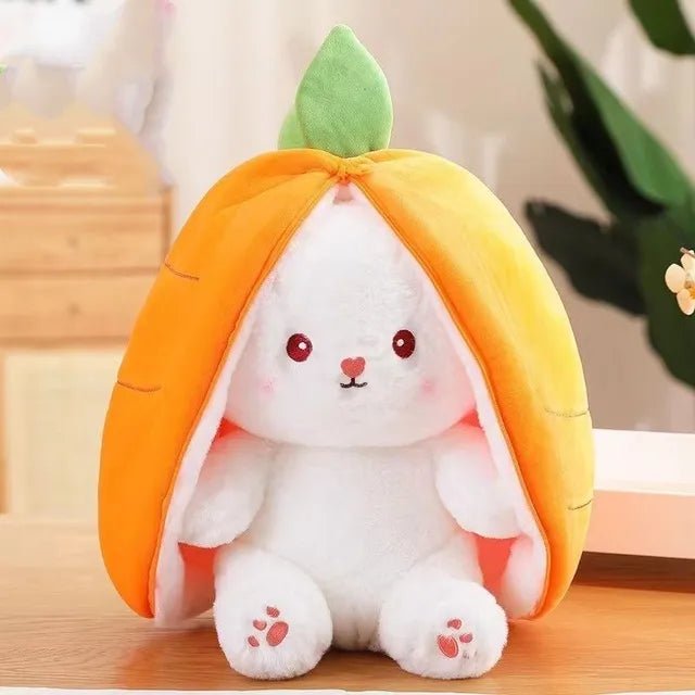 Reversible Plush Bunny Toy - Carrot or Strawberry - Gift Ideas 4 You